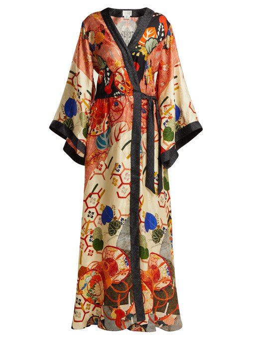 Floral-print silk-satin wrap dress | Camilla | MATCHESFASHION UK