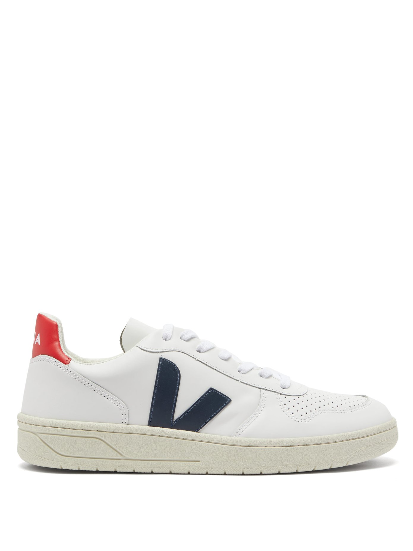 veja white leather trainers