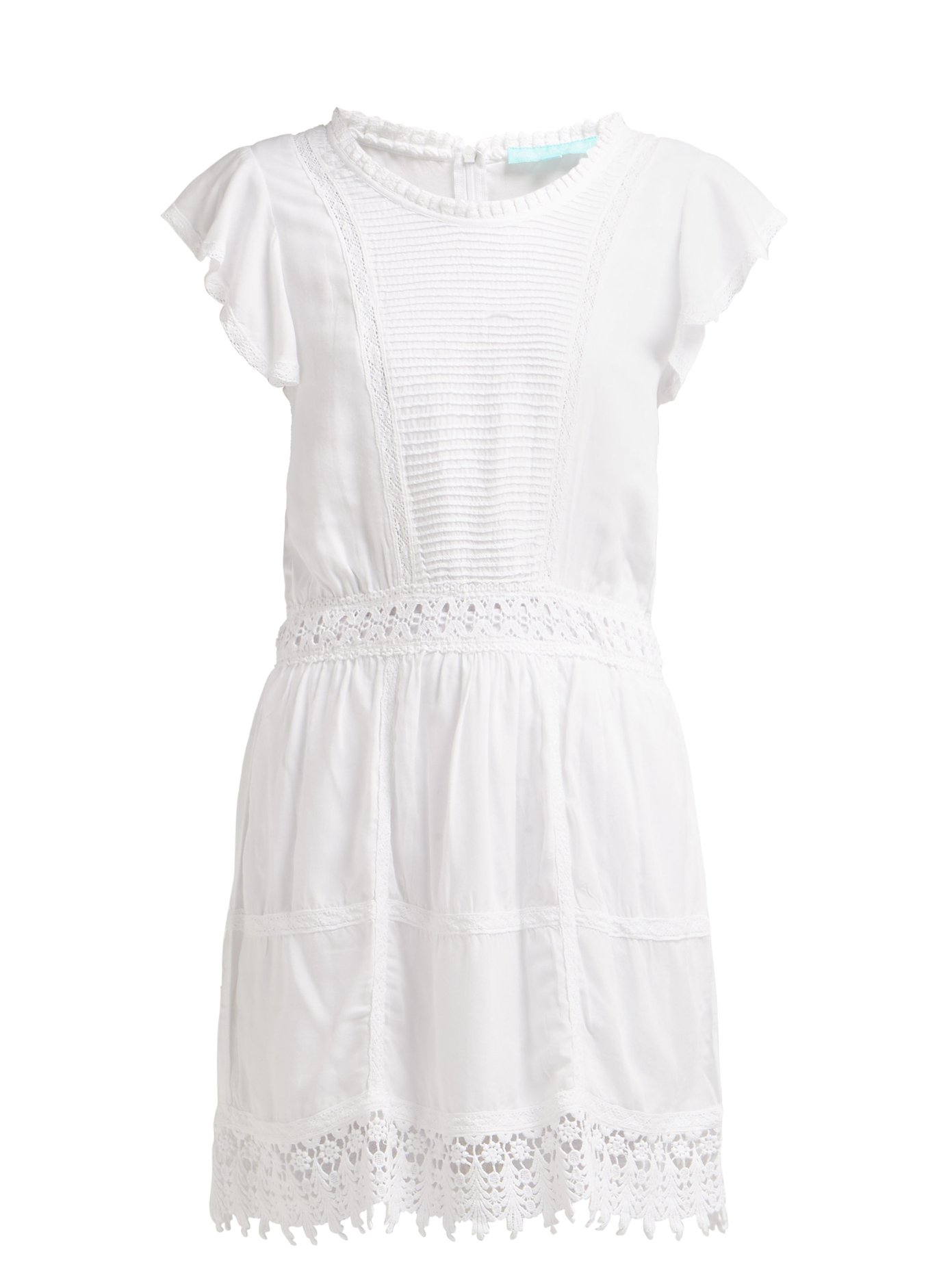 white embroidered mini dress