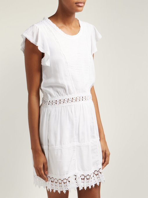 white embroidered mini dress