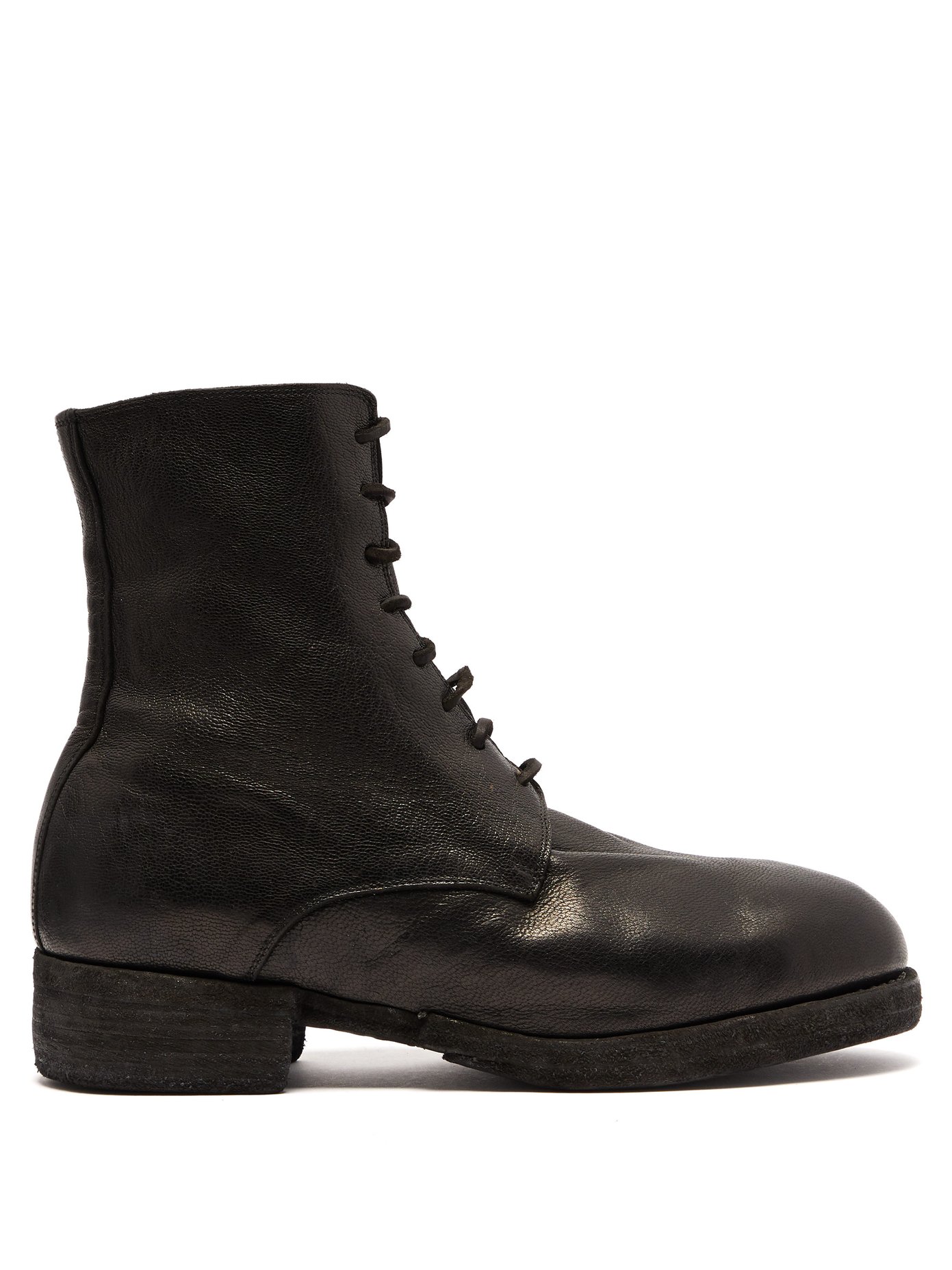 Lace-up leather military boots | Guidi 