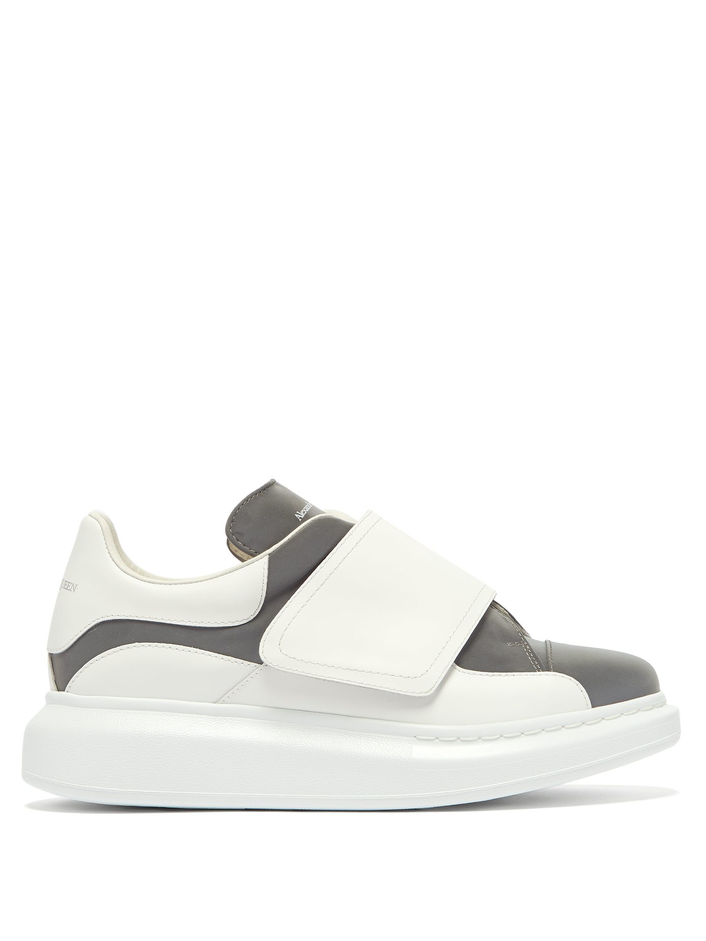 Wide-strap leather trainers | Alexander 