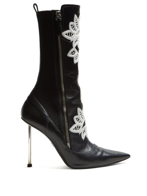 alexander mcqueen leather ankle boots