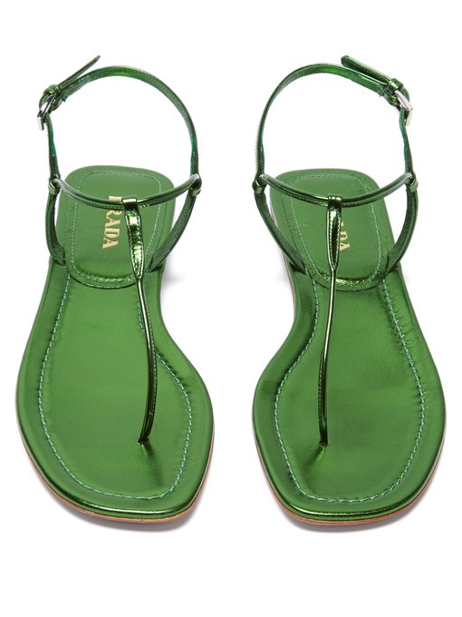 prada green sandals