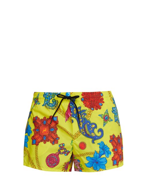 versace swim shorts yellow