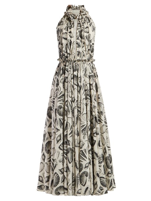 Shell-print silk gown | Alexander McQueen | MATCHESFASHION UK