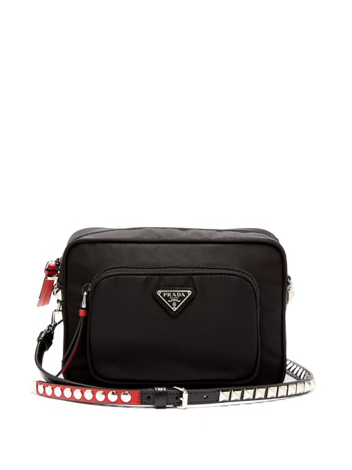 prada studded nylon backpack