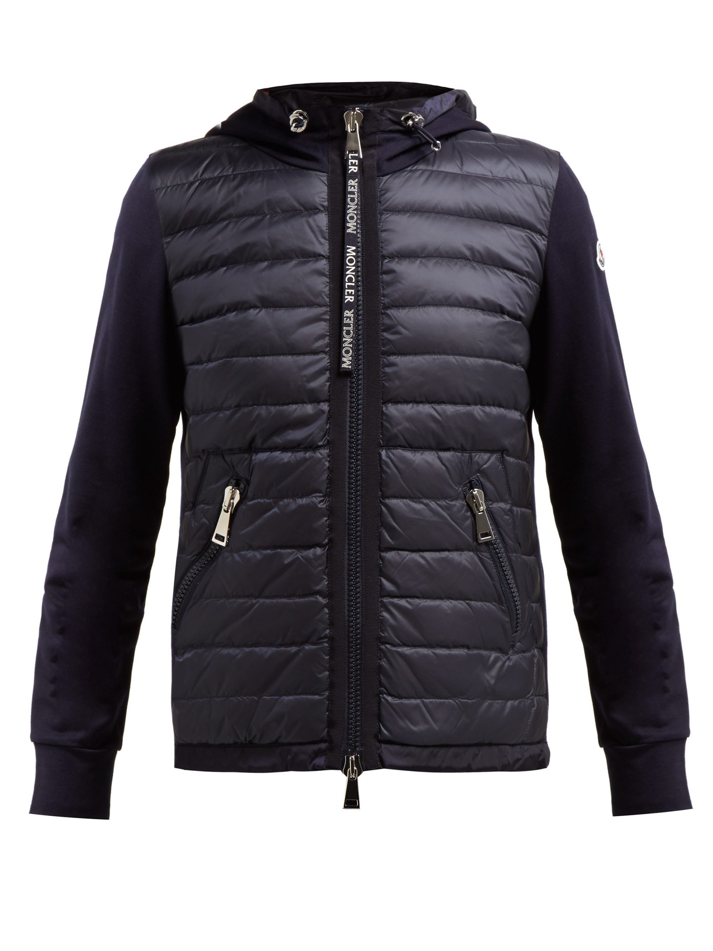 Quilted-down and cotton-jersey jacket 