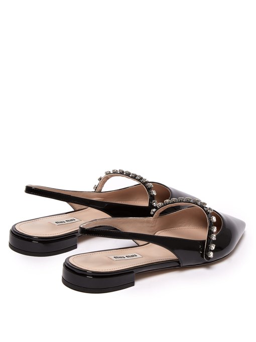 miu miu embellished flats