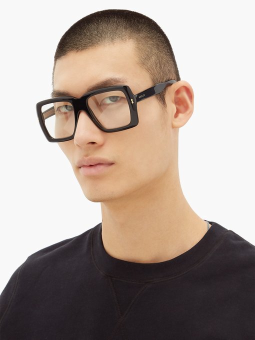 gucci square frame eyeglasses