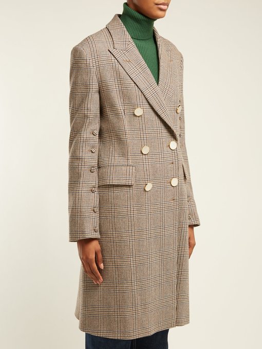 Hillier Bartley Double-breasted checked wool coat