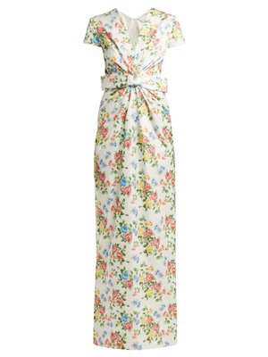 Beatrice floral-print sateen dress | Emilia Wickstead | MATCHESFASHION US