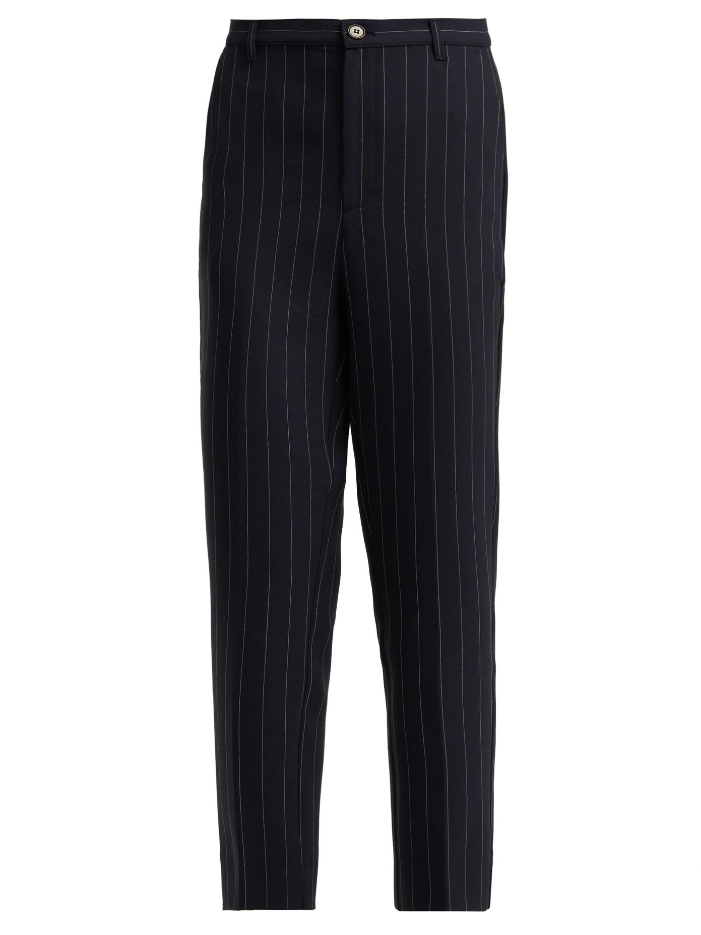 pinstripe cropped trousers