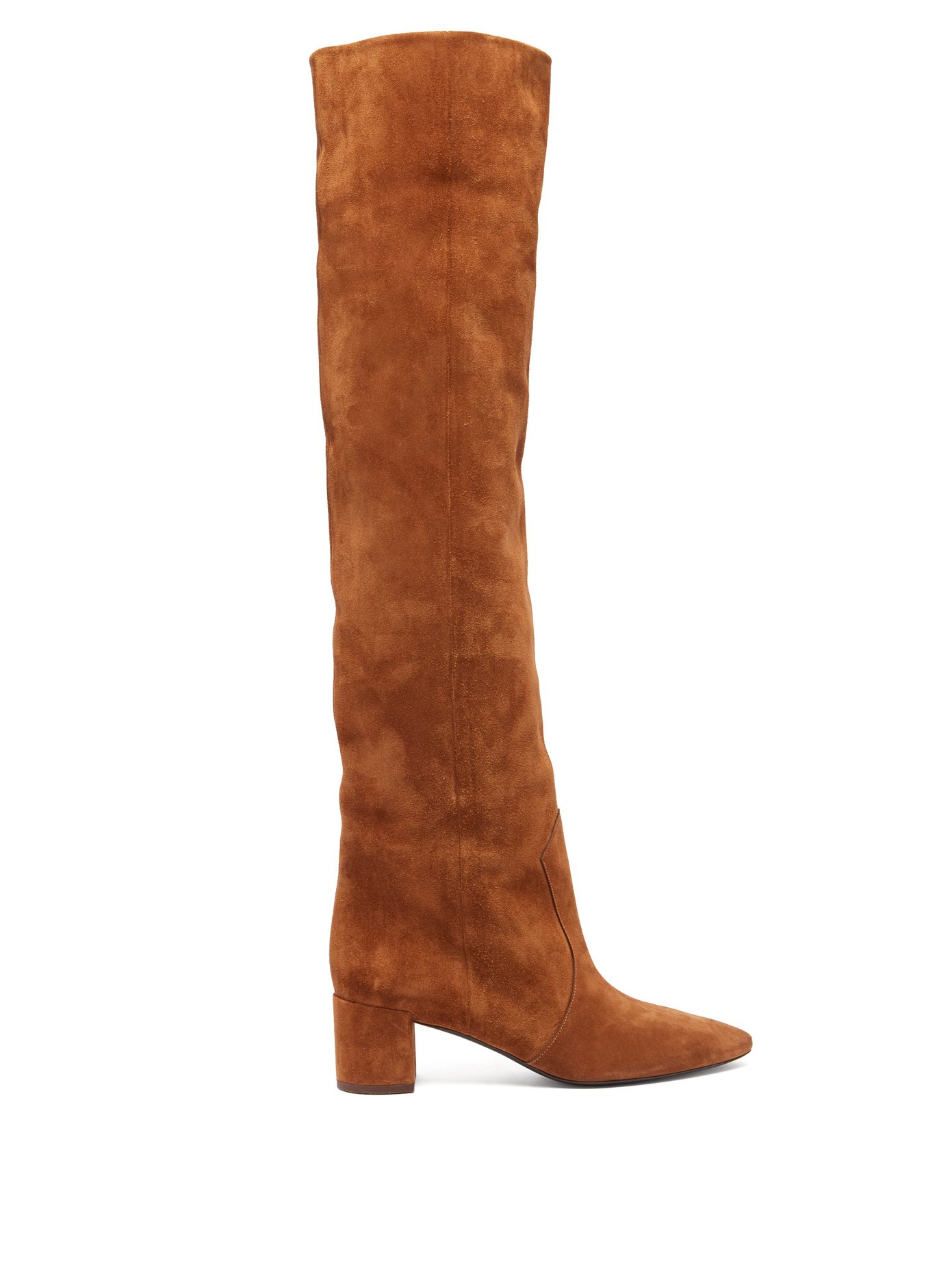 real suede over the knee boots