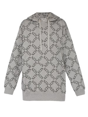 Logo-printed hooded stretch-cotton sweatshirt | Valentino ...