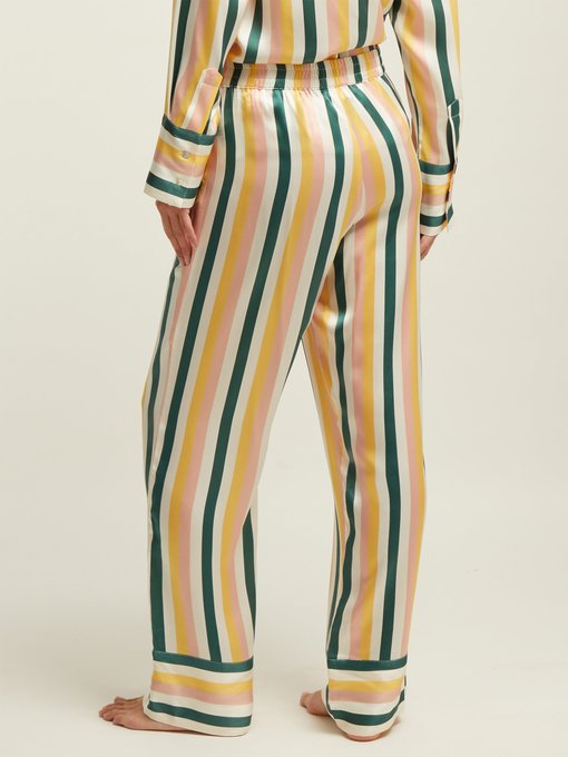 Striped sandwashed-silk pyjama trousers | Asceno | MATCHESFASHION UK