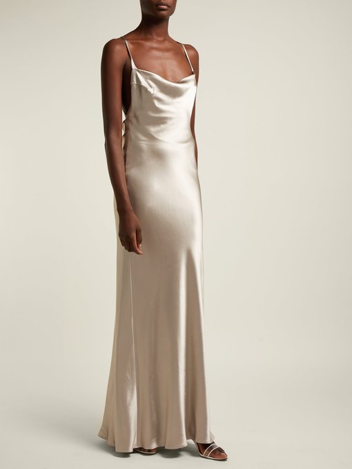 Whiteley Silk Satin Gown Galvan Matchesfashion Us 0600