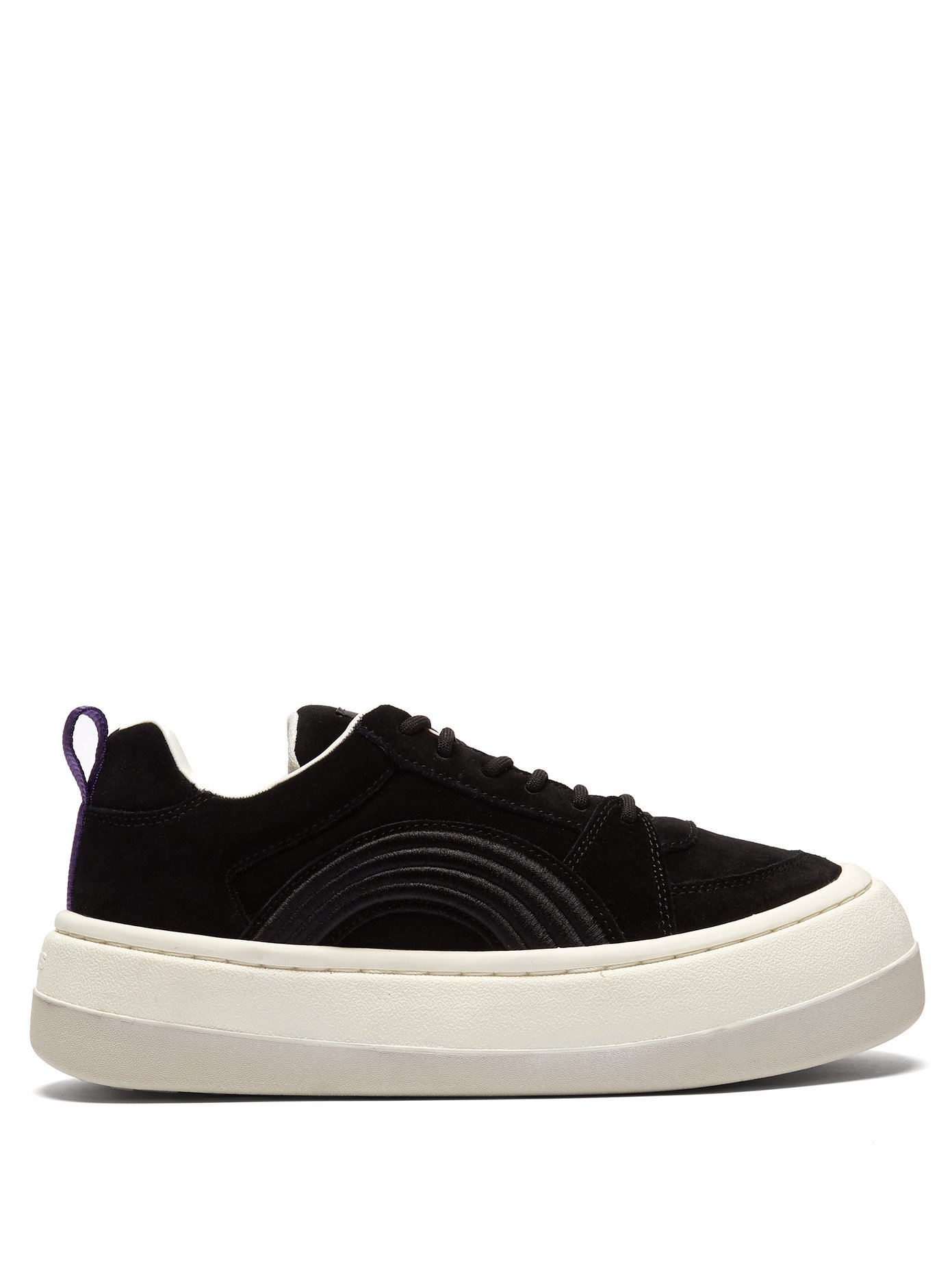 Sonic exaggerated-sole low-top suede 