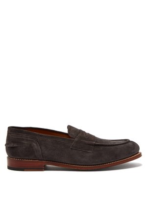 grenson suede loafers
