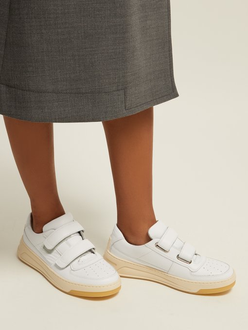 Steffey Velcro-strap leather trainers 