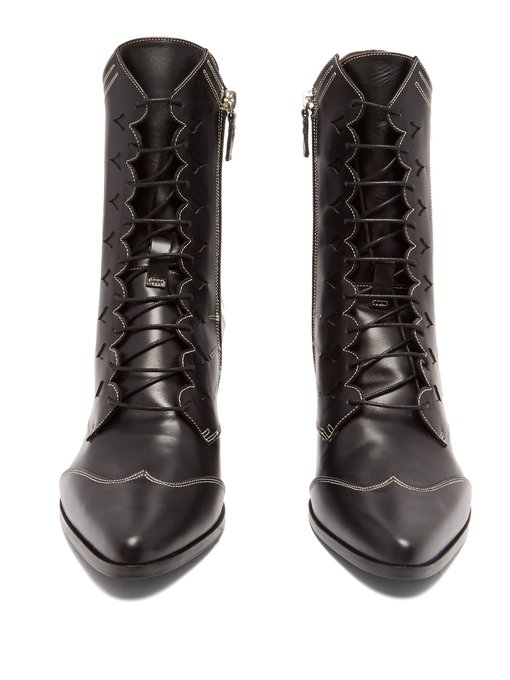 Swing lace-up leather boots | Tabitha 