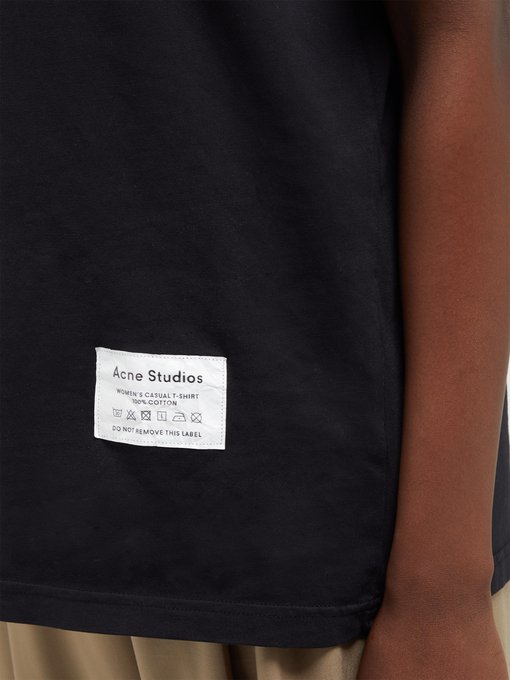 Download Wash label mock-neck cotton T-shirt | Acne Studios ...