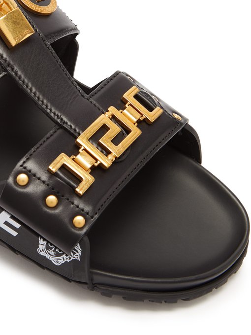 versace leather sandals