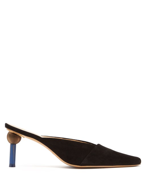 suede mule heel