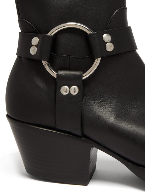 Ring and stirrup leather Western boots 