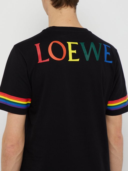 Rainbow logo-print T-shirt | Loewe 