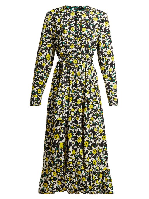 Floral-print crepe midi dress | Proenza Schouler | MATCHESFASHION UK