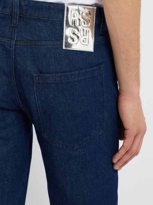 raf simons tape jeans
