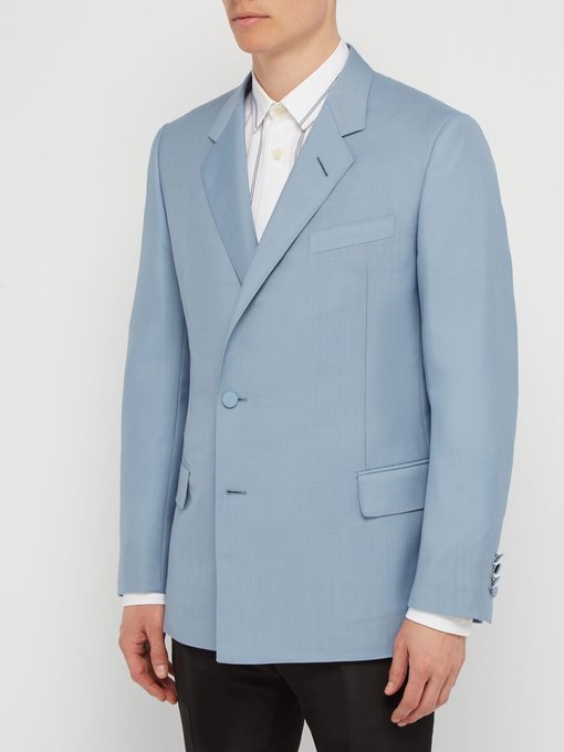 Kensington double-breasted mohair-blend jacket | Dunhill ...