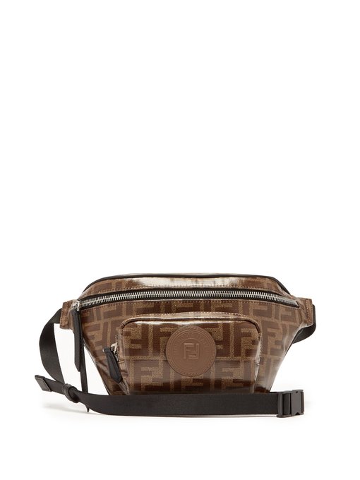 fendi brown leather belt bag