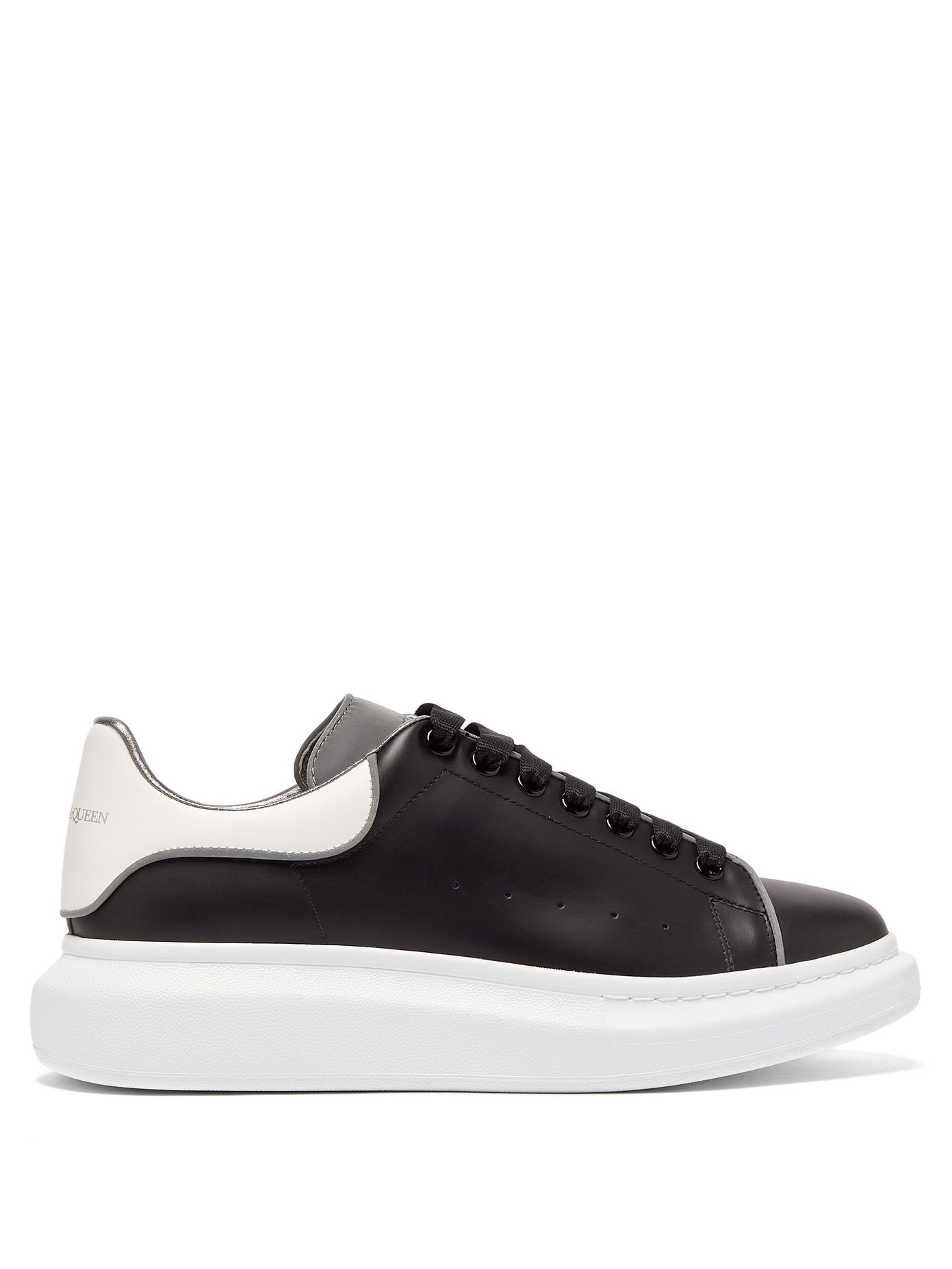 Reflective-trim low-top leather 