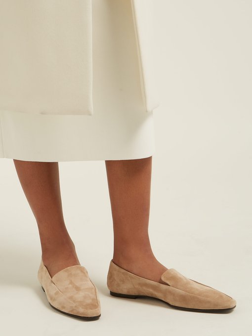 the row suede loafers