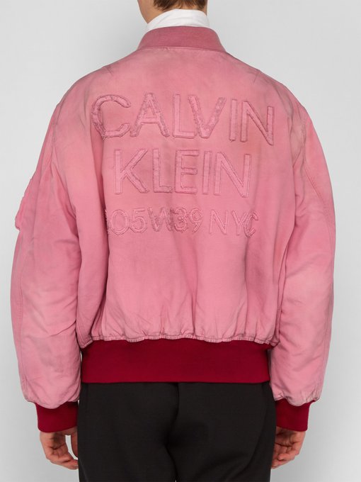 calvin klein pink bomber jacket