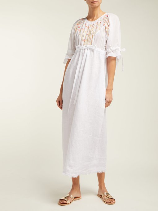 Tatiana floral-embroidered cotton dress | Thierry Colson ...