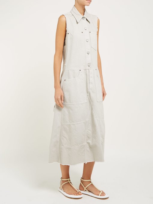 Button-down denim midi dress | MM6 Maison Margiela | MATCHESFASHION UK