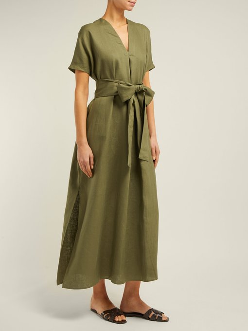 lisa marie fernandez khaki dress