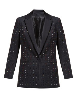 Bead-embellished cotton-blend blazer | Koché | MATCHESFASHION UK