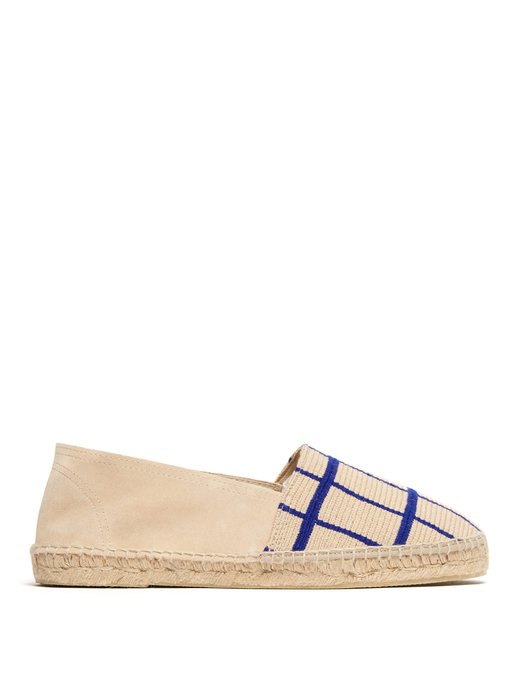 Check-patterned woven and suede espadrilles | Guanabana | MATCHESFASHION UK