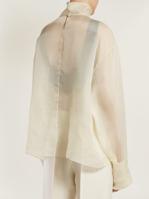 silk organza top