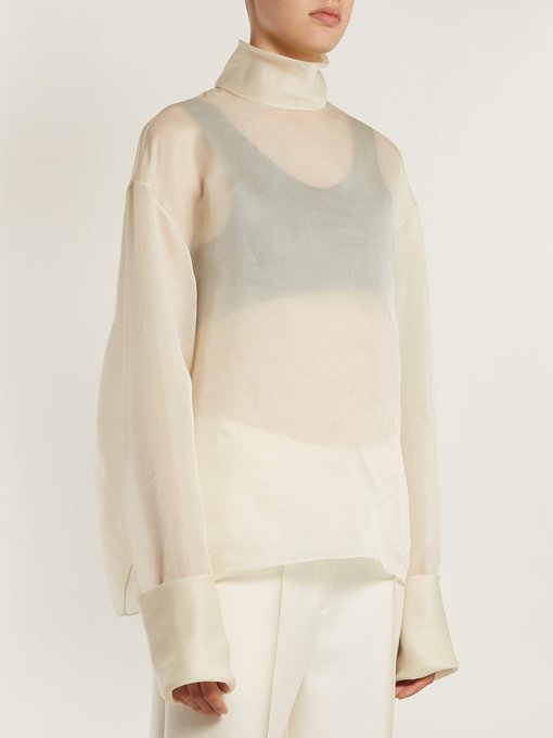 silk organza top