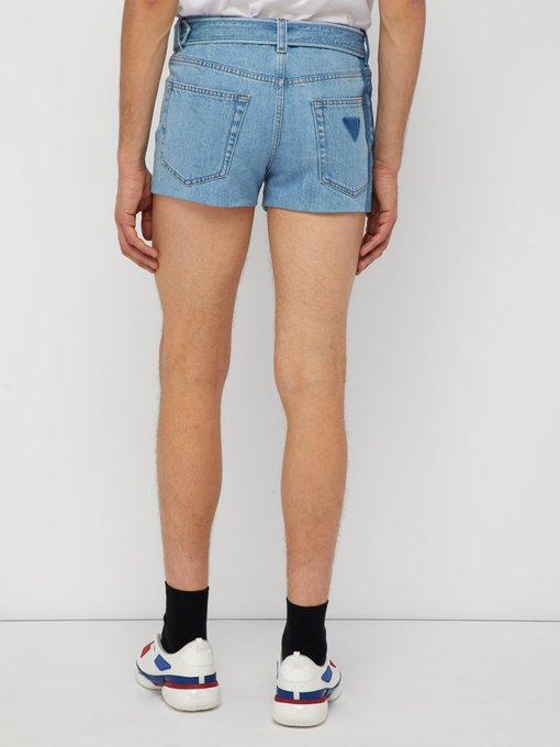 Belted denim shorts | Prada 