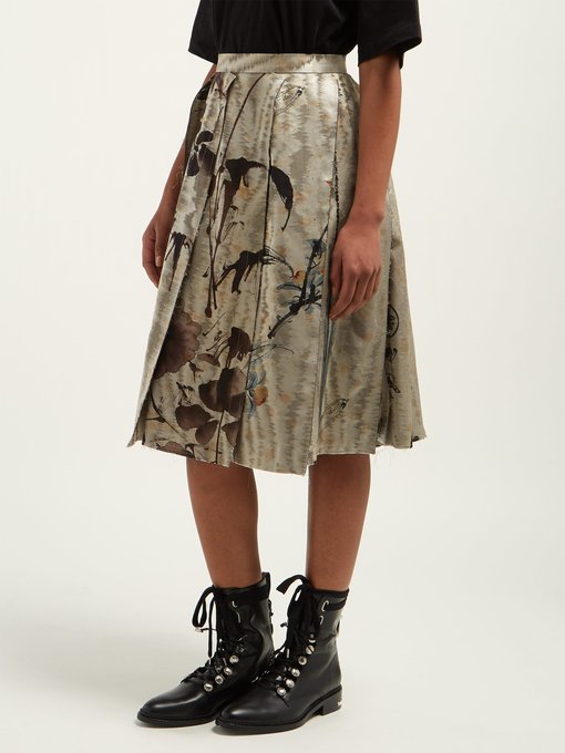 Garret Chinese-jacquard slit midi skirt | Vivienne Westwood