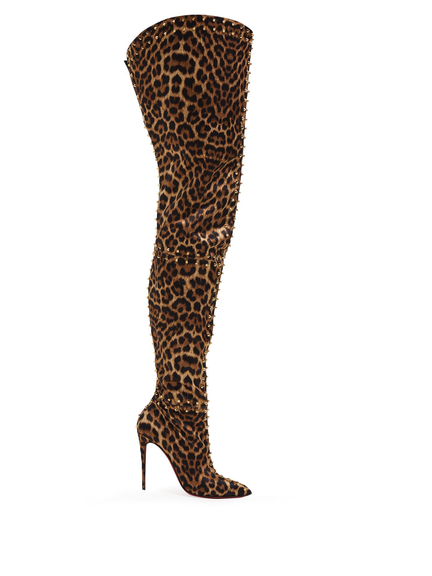leopard high boots