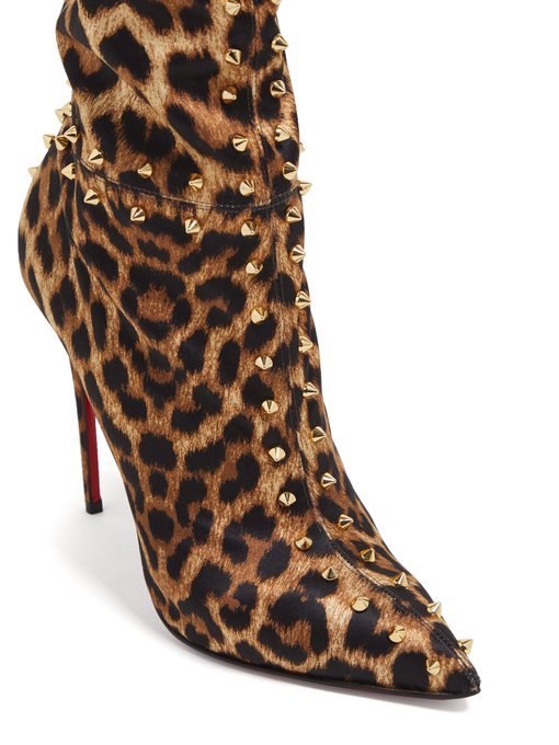 leopard-print over-the-knee boots 