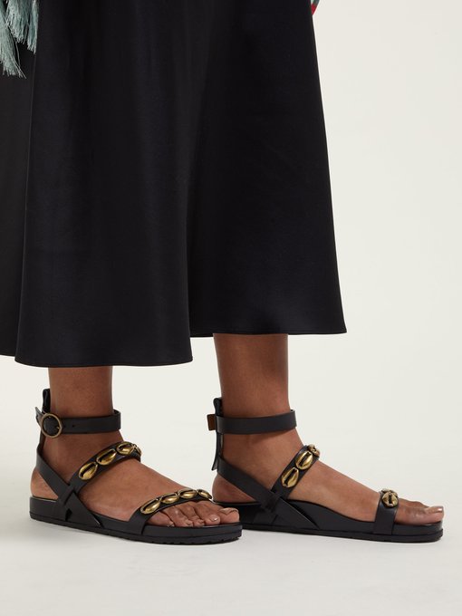 Shell-studded leather sandals | Etro | MATCHESFASHION.COM US