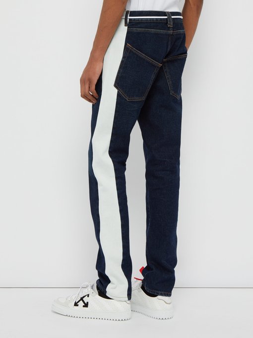 off white side stripe jeans